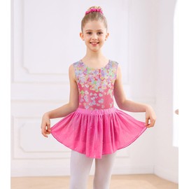 Idgreatim Girls Gymnastics Leotards 8T 9T Sparkly Gymnastics Outfit with Skirt Crisscross Back 3 Piece Set Ballet Dance Dress