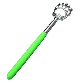 Bear Claw Telescopic Back Scratcher, Extendable Metal Claw Telescoping Backscratcher Massager (Green)