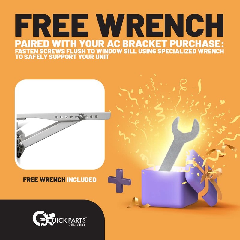 Quick Parts Delivery AC160 Window AC Support Bracket , Strong