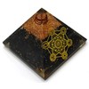 NewAgeHealings Shungite Crystal Orgonite Pyramids with 7 Chakra Metatron Cube