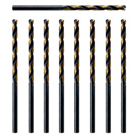 MAXTOOL 1/16" 18PCs Identical Jobber Length Drill Bits HSS M2 Twist Drill Bits Fully Ground Black & Bronze Straight Shank Drills; JBF02H10R04E18