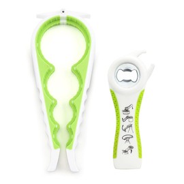 Zmingxuan Multi-Function Bottle and Jar Opener, 6-in-1 Kitchen Tool,Glass Can Opener,Suitable for Kitchens and Dining Rooms,Can be Easily Opened by Women,Children and the Eldlely(Green)