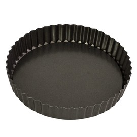 Bakemaster Non-Stick Loose Base Round Flan/Quiche Pan, Grey