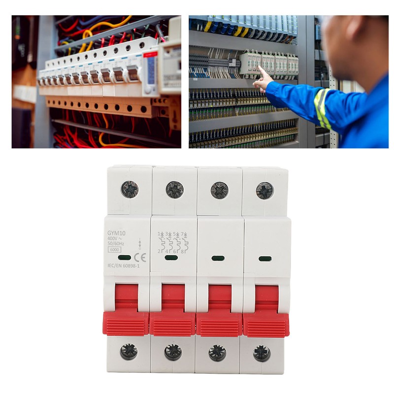 Miniature Circuit Breaker 4P 400V Overload Protection Isolator Switch for