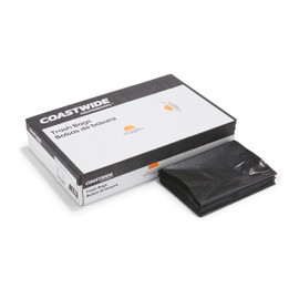 Coastwide 55-60 Gallon Industrial Trash Bag, 38" x 58", Low Density, 0.95 mil, Black, 100 Bags/Box (CW18188)