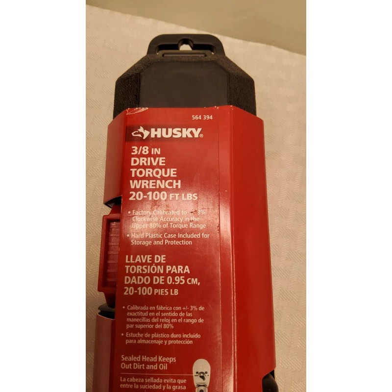Husky 3/8 Drive Torque Wrench 20 -100 Pounds New In