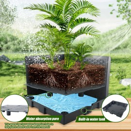 LOVEWE Vertical Garden Planter Box with Trellis, Self-Watering Tomato Cage, Black Metal Frame, 57 Inch Height, 2 Pack, Indoor Outdoor Plant Growing System for Climbing Vegetables