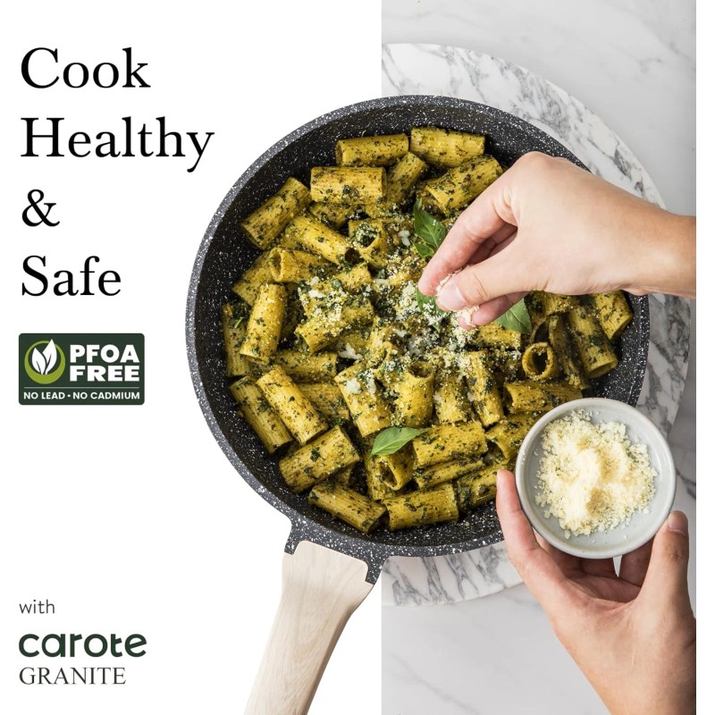 CAROTE Nonstick Frying Pan Skillet,Non Stick Granite Fry Pan Egg