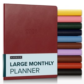 Harbor Large Monthly Planner 2026 - Cambridge Red - 9.75x7.5"