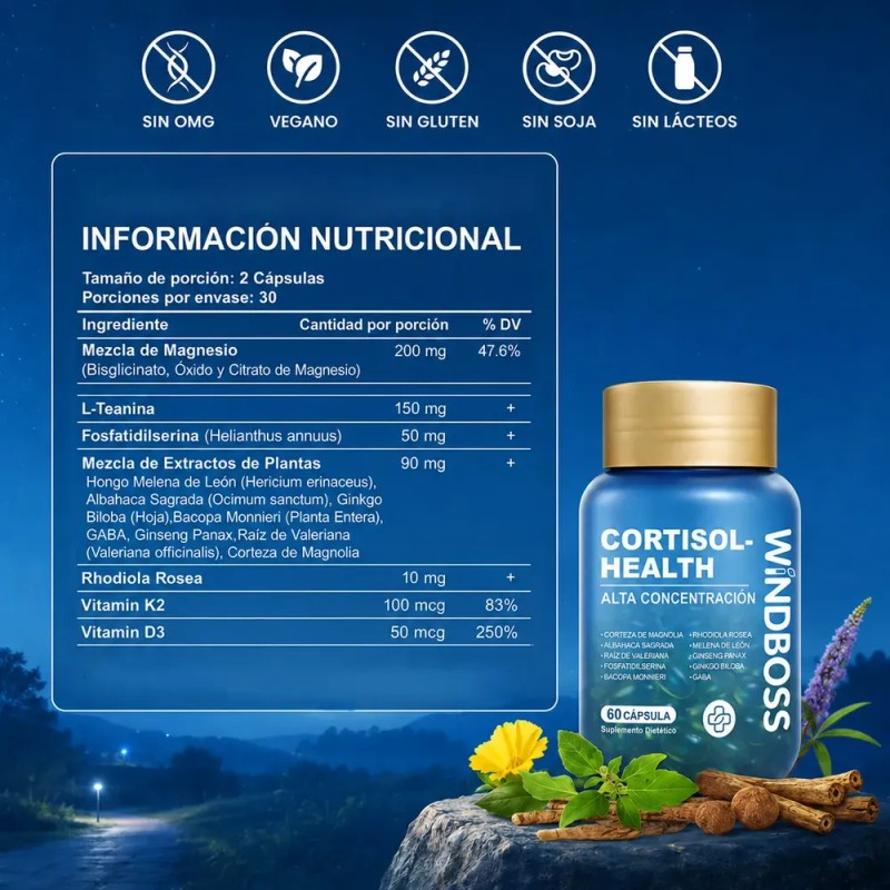 Windboss Combo De Inositol Y Vitaminas 60+60 Cápsulas Blanda