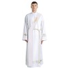 IvyRobes Clergy Deacon Stole with Alpha Omega Embroidered Priests Stole