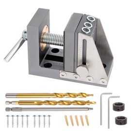 Kosmi Pocket Hole Jig Kit, Professional Woodworking Dowel Jig Kit, Upgraded Full Metal Pocket Screw Jig for Wood Joinery Men, Pocket Hole Jig, pocket hole set, pocket hole jigs for woodworking
