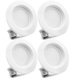 Bioluz LED 6" 4 Pack Brightest Retrofit Ceiling Light Fixture | 120W Replacement Dimmable LED Recessed Lighting, 2700K Warm White Ceiling Lights, 1200 Lumen Recessed Light Fixtures & LED Light Fixture