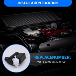 HiSport Windshield Wiper Pump - Compatible with Hyundai Santa Fe XL 2019 Santa Fe 2013-2018 - Replace 98510-2v100