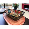 Colorful Talavera Scalloped XL Serving Dish | Mexican Pottery Casserole