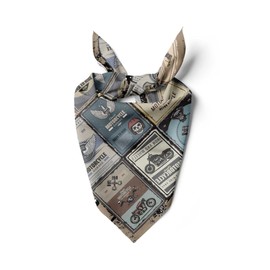 Unisex Neck Scarf 23"x23" Small Square | Headband Scarf Motorcycle Bandana Men & Women Head Scarf Breathable Lightweight (Design 1)