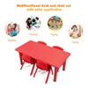 Costzon Kids Table and Chair Set, 4 Pcs Stackable Chairs,