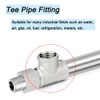 T Pipe Fittings, DN25 Stainless Steel 3 Way Thread Connector