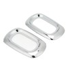 Pair Side LED Marker Light Covers Chrome Bezels Waterproof Heat