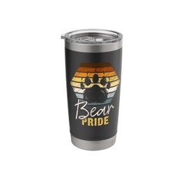Bear Community, Bear Paw, Bear Flag, Gay Bear Pride Stainless Steel Insulated Tumbler