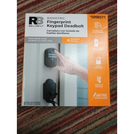 Reliabilt Biometric Fingerprint Keypad Deadbolt 5996571 Matte Black Finish