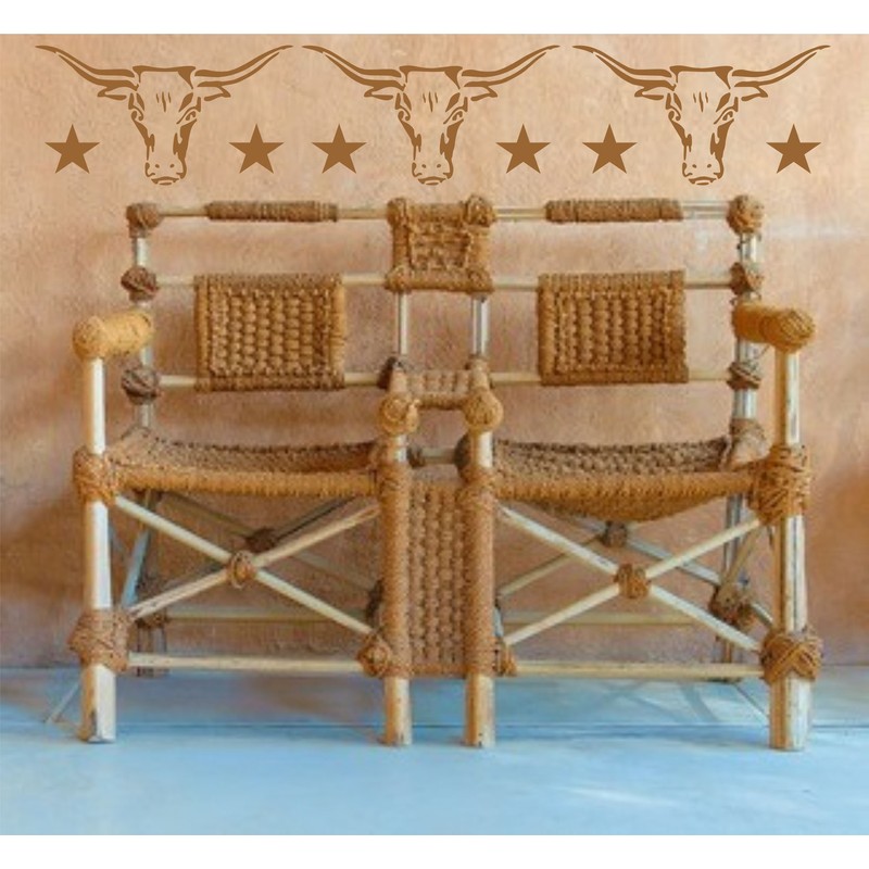 Longhorn Stencil - 30.5 x 16.5cm (M) - Reusable Cow