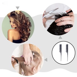 Pack of 2 Needle Handle Comb Hair Comb Toupee Comb Hair Comb Hairdressing Comb Highlight Comb for Women Back Combing Hair Roots Touping Antistatic Comb Hair