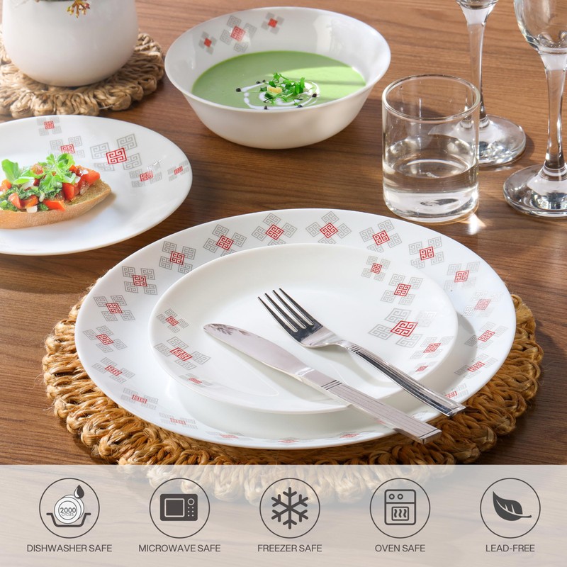 Cello Regal Dinnerware Set of 18 pieces, Service for 6,
