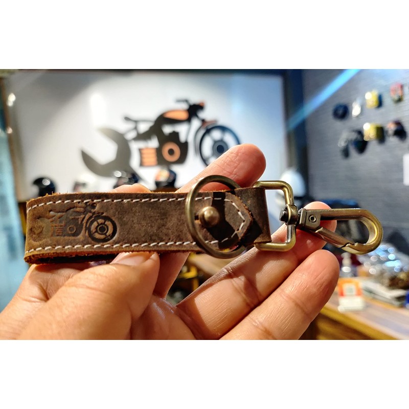 THE BIKERZ BUFF LEATHER KEY CHAIN/RING