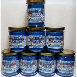 Smoke Odor Exterminator 13oz Jar Candle, Holiblaze Eight Pack.