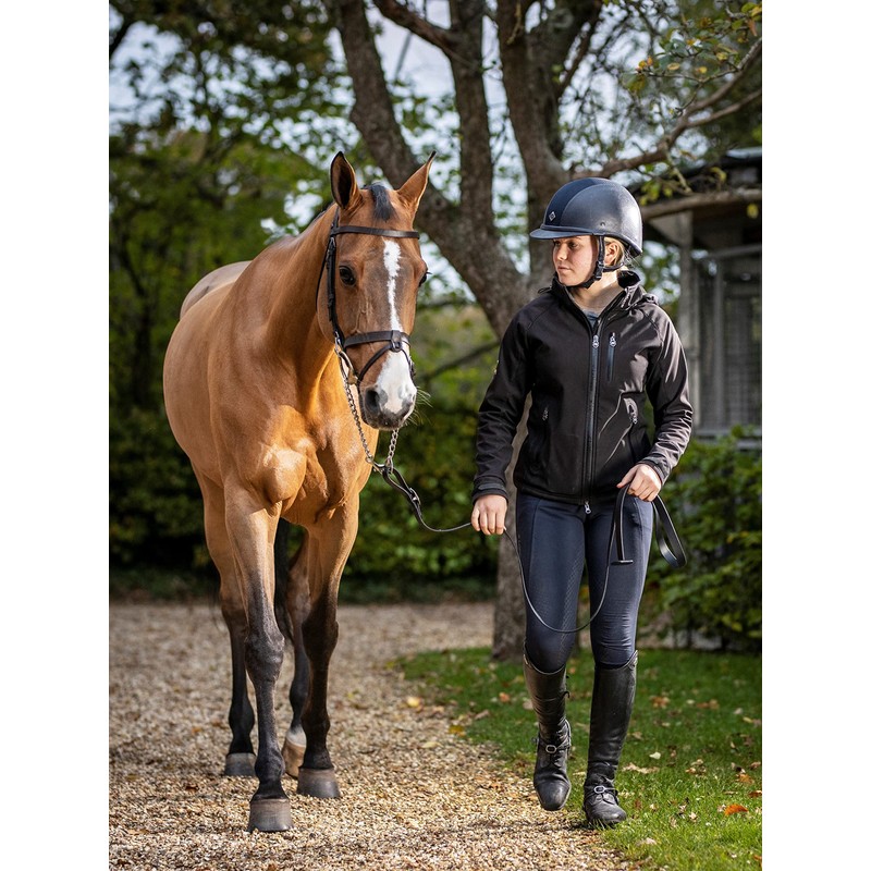 LeMieux Leather Trot Up Chain for Horses in Black -