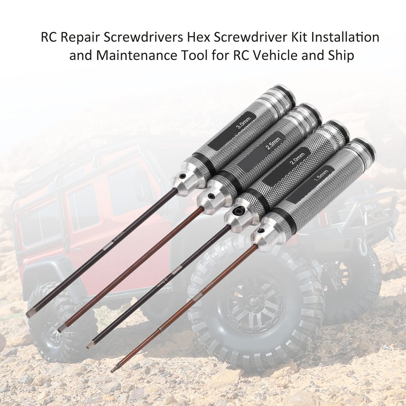 4Pcs RC Repair Screwdrivers Hex Screwdriver Kit Installation and Maintenance