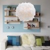 Surpars House Plug in Pendant Light White Feather Chandelier with
