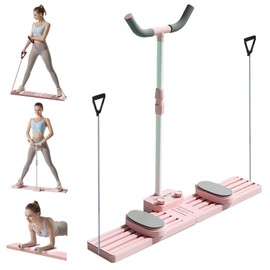 Upgraded Pilates Reformer Board - 6-in-1 Pilates Board, Simulated Ski Machine Leg Exercise Machine with Adjustable Armrests Multi Functional Pelvic Floor Trainer Women Pilates Board for Home Workout