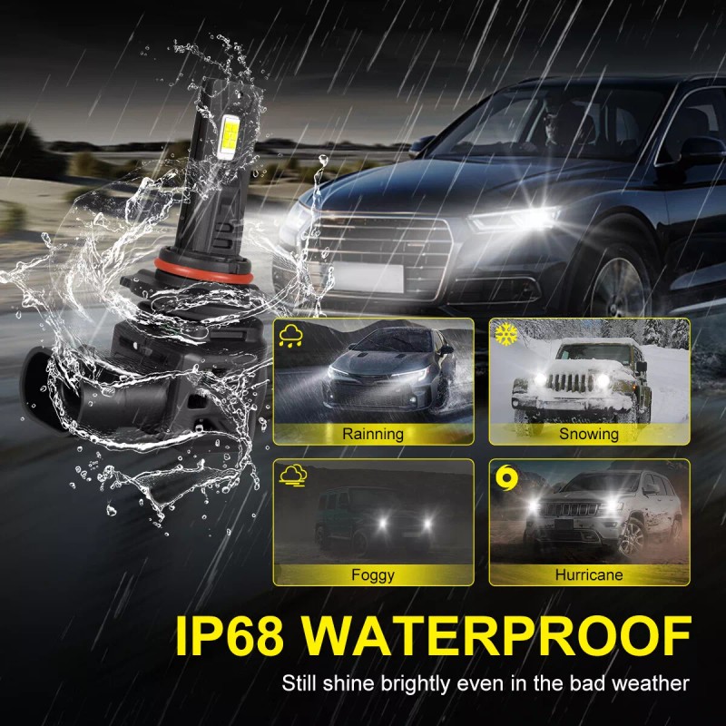 SHENKENUO LED Headflight For Can-Am Defender HD5 HD8 HD10 Combo