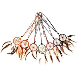 Woru Dreamcatcher as a collar, set of 10, Indian necklace, dream catcher