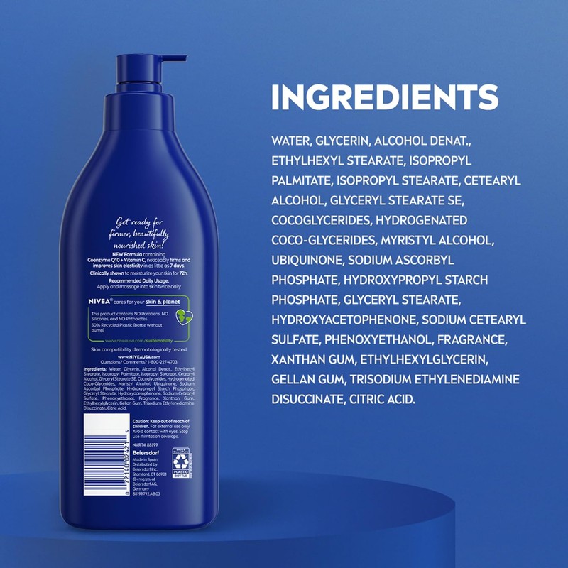 Nivea Nourishing Skin Firming Body Lotion, 16.9 Fluid Ounce