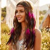 Fashband Indian Feather Headband Boho Tassel Hippie Tribal Headpiece Festival