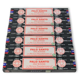 6 Packs Original Satya Palo Santo Incense Sticks Hand Rolled Fine Quality Incense for Purification, Relaxation, Positivity, Yoga, Meditation - Incense 15g Box Nag Champa Agarbatti