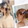 20 Pcs Metal Snap Barrettes, Oval Tortoise & Color Non