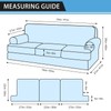 Pfrstuv 4-Piece T Couch Cover - Leather Look Slipcovers for