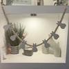 eBoutik - Cute Farmhouse Wooden Easter Bunny Garland Decorative Bunting