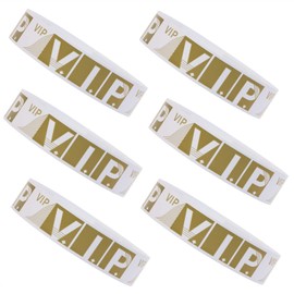 ONLYKXY 120pcs VIP Wristband Party Paper Wrist Straps 3/4" Tear-Resistant Waterproof Disposabl Wristbands for Events (Gold)