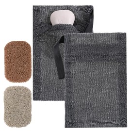 Soap Saver Bag Set-2 Pack Bar Soap Pouch and 2 Pcs Soap Lifting Pads Mesh Exfoliating Soap Bag Foaming Bar Soap Pouches for Large Bar Soap or Leftover Bits