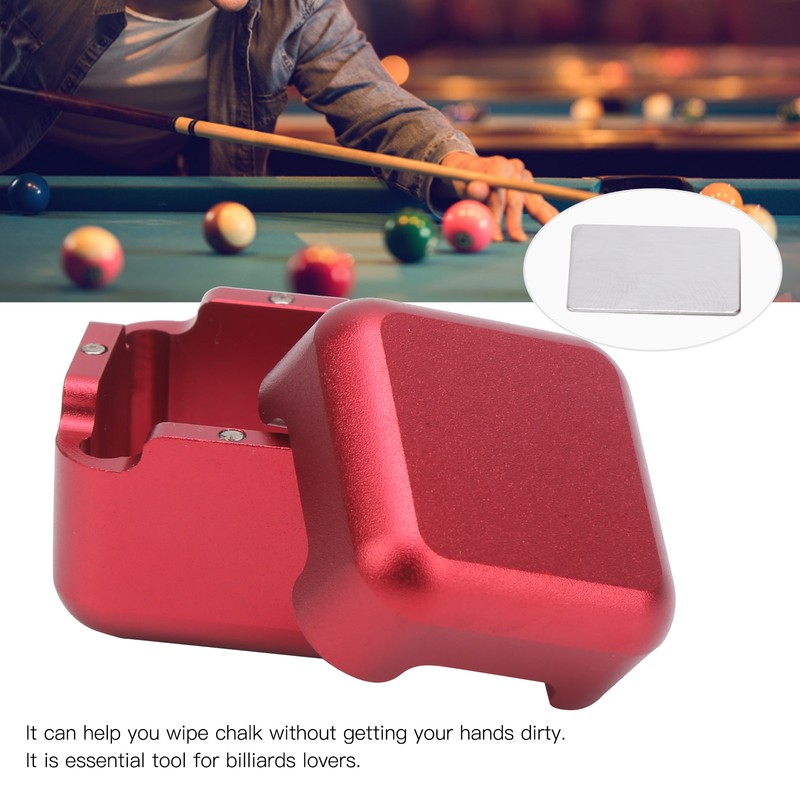 Aluminum Alloy Billiard Cue Tip Chalk Holder Pool Table Stick