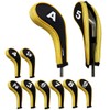 Andux Number Print Golf Iron Club Head Covers with Zipper