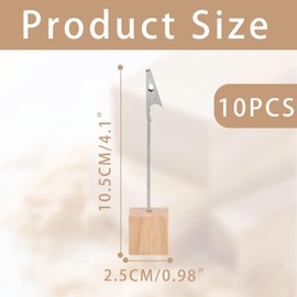 Photo Holder with Clips, Pack of 10, Postcard Holder, Memo Clip Holder Stand, Photo Stand, Memo Holder with Standing Crocodile Clip, for Pictures, Cards, Memorandum, Seat Card