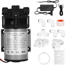 Betollo 2025 New 100G RO Booster Pump Kit 1/4,Bring The High-Voltage and Low-Voltage Switches，2-Meter Water Pipe,Suitable for Household Reverse Osmosis Systems Water Pressure Booster Pump
