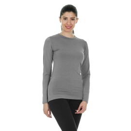Thermajane Womens Ultra Soft Thermal Underwear Shirt – Compression Baselayer Crew Neck Top