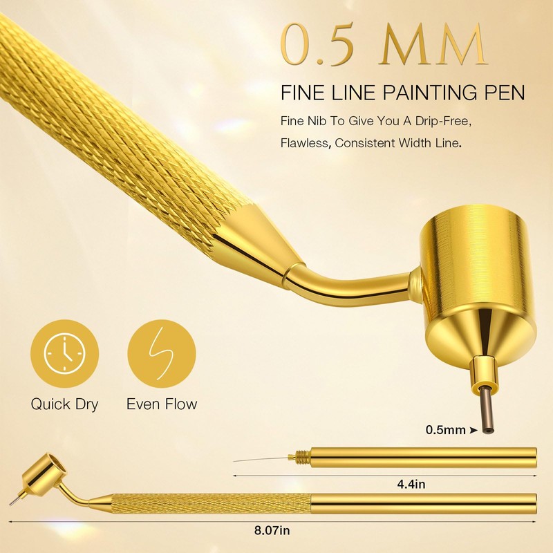 Gersoniel 4 Pcs 0. 5mm Detailing Fine Line Painting Pen